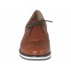 Woman's laced shoe with sidecuts in brown leather heel 2 - Available sizes:  32, 46