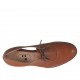 Woman's laced shoe with sidecuts in brown leather heel 2 - Available sizes:  32, 46
