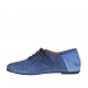 Woman's laced shoe in blue and light blue suede with foldable heel 1 - Available sizes:  32, 33