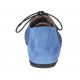 Woman's laced shoe in blue and light blue suede with foldable heel 1 - Available sizes:  32, 33