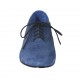 Geschlossener Damenschuh mit Schnürsenkeln aus blauem und hellblauem Wildleder mit faltbarer Ferse Absatz 1 - Verfügbare Größen:  32, 33