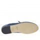 Scarpa stringata da donna in camoscio bluette e azzurro con tallone pieghevole tacco 1 - Misure disponibili: 32, 33