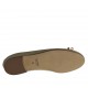 Ballerina da donna con fiocco in pelle laminata platino tacco 1 - Misure disponibili: 32