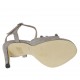 Sandalo da donna con plateau, perle e cinturino in camoscio grigio tacco 10 - Misure disponibili: 42