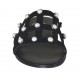 Sabot aperto da donna con perle in camoscio nero tacco 1 - Misure disponibili: 33