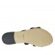 Sabot aperto da donna con perle in camoscio nero tacco 1 - Misure disponibili: 33