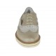 Scarpa stringata da donna aperta ai lati in pelle taupe e pelle stampata argento zeppa 2 - Misure disponibili: 42, 44, 45