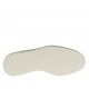 Zapato con cordones y abierto al lado para mujer en piel gris pardo y estampada plateada cuña 2 - Tallas disponibles:  42, 44, 45