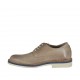 Scarpa casual stringata da uomo modello derby in pelle e pelle stampata taupe - Misure disponibili: 47, 48