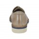 Scarpa casual stringata da uomo modello derby in pelle e pelle stampata taupe - Misure disponibili: 47, 48