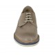 Scarpa casual stringata da uomo modello derby in pelle e pelle stampata taupe - Misure disponibili: 47, 48