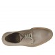 Scarpa casual stringata da uomo modello derby in pelle e pelle stampata taupe - Misure disponibili: 47, 48