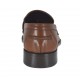 Man's elegant mocassin in brown leather - Available sizes:  36, 37, 38, 46, 47, 48, 49, 50