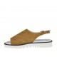 Sandale pour femmes en daim ocre talon compensé 3 - Pointures disponibles:  42