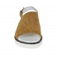 Sandale pour femmes en daim ocre talon compensé 3 - Pointures disponibles:  42