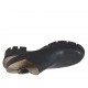 Scarpa aperta da donna in pelle nera forata tacco 3 - Misure disponibili: 42