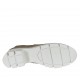 Botines para mujer en piel y piel perforada gris pardo tacon 5 - Tallas disponibles:  44