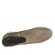 Botines para mujer en piel y piel perforada gris pardo tacon 5 - Tallas disponibles:  44