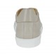 Scarpa stringata casual da uomo in pelle beige, bianca e nera - Misure disponibili: 50