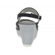 Sandalo da donna in vernice e nabuk nero con strass, plateau e zeppa 8 - Misure disponibili: 31, 42, 43