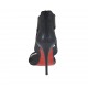 Scarpa aperta da donna con plateau e cerniera in pelle nera tacco 10 - Misure disponibili: 42
