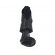 Chaussure ouverte avec plateforme et fermeture éclair en cuir noir talon 10 - Pointures disponibles:  42
