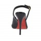 Sandale pour femmes avec plateforme en cuir verni noir talon 10 - Pointures disponibles:  31, 32