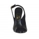 Woman's platform sandal in black patent leather heel 10 - Available sizes:  31, 32