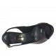 Woman's platform sandal in black patent leather heel 10 - Available sizes:  31, 32