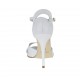 Scarpa aperta da donna con plateau e cinturino in pelle bianca tacco 10 - Misure disponibili: 42