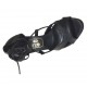 Scarpa aperta da donna con plateau e lacci in pelle nera tacco 10 - Misure disponibili: 31