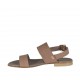 Woman's sandal in taupe leather heel 1 - Available sizes:  32
