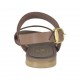 Woman's sandal in taupe leather heel 1 - Available sizes:  32