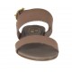 Woman's sandal in taupe leather heel 1 - Available sizes:  32