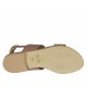 Woman's sandal in taupe leather heel 1 - Available sizes:  32