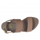 Woman's sandal in taupe leather heel 1 - Available sizes:  32
