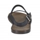 Sandalia para hombres en piel y piel imprimida negra - Tallas disponibles:  46, 47, 48, 49, 51, 52