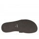 Chanclas de dedo para hombres en piel de color negro - Tallas disponibles:  47, 48, 52