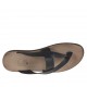 Chanclas de dedo para hombres en piel de color negro - Tallas disponibles:  47, 48, 52