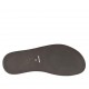 Men's slipper with two bands in black leather - Available sizes:  46, 47, 48, 51, 52