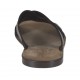 Chanclas para hombres en piel marron oscura - Tallas disponibles:  46, 47, 48, 50, 51, 52