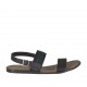 Sandalia para hombres en piel marron oscuro y piel imprimida verde - Tallas disponibles:  47, 48, 49, 51, 52