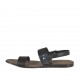 Sandalia para hombres en piel marron oscuro y piel imprimida verde - Tallas disponibles:  47, 48, 49, 51, 52