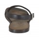 Sandalia para hombres en piel marron oscuro y piel imprimida verde - Tallas disponibles:  47, 48, 49, 51, 52