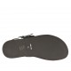 Sandalia para hombres en piel marron oscuro y piel imprimida verde - Tallas disponibles:  47, 48, 49, 51, 52