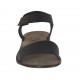 Sandale pour hommes avec fermeture velcro en cuir noir - Pointures disponibles:  47, 48, 50, 51, 52
