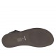 Men's sandal with velcro strap in black leather - Available sizes:  47, 48, 50, 51, 52