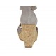 Scarpa aperta da donna con cinturino e plateau in camoscio e camoscio forato taupe zeppa 8 - Misure disponibili: 43
