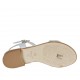 Sandalia para mujer con cinturon y aplique en piel blanca tacon 2 - Tallas disponibles:  32