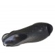 Sandalo accollato da donna con elastico e plateau in pelle forata nera tacco 8 - Misure disponibili: 42